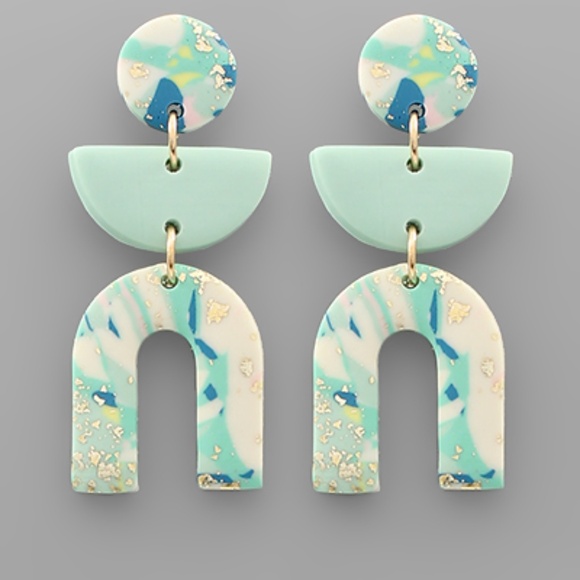 Clay Arch & Wedge Earrings - Picture 2 of 2